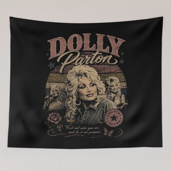 Item preview, Dolly Parton Country Legend Vintage Collage designed and sold by HitohitoMani.