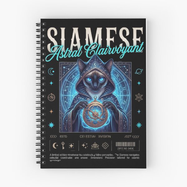 Item preview, Siamese Cat Astral Clairvoyant Celestial Streetwear designed and sold by Ada’s Mystic Atelier .