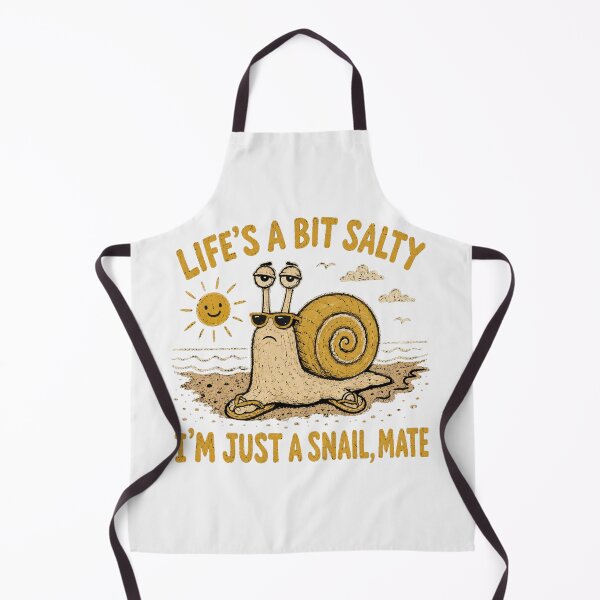 Item preview, Life's A Bit Salty I'm Just A Snail Mate Funny Beach Snail designed and sold by Yellowriversss.