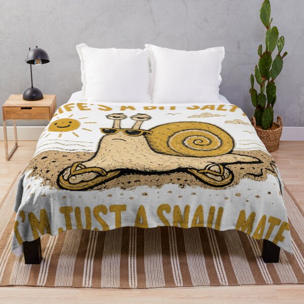 Item preview, Life's A Bit Salty I'm Just A Snail Mate Funny Beach Snail designed and sold by Yellowriversss.