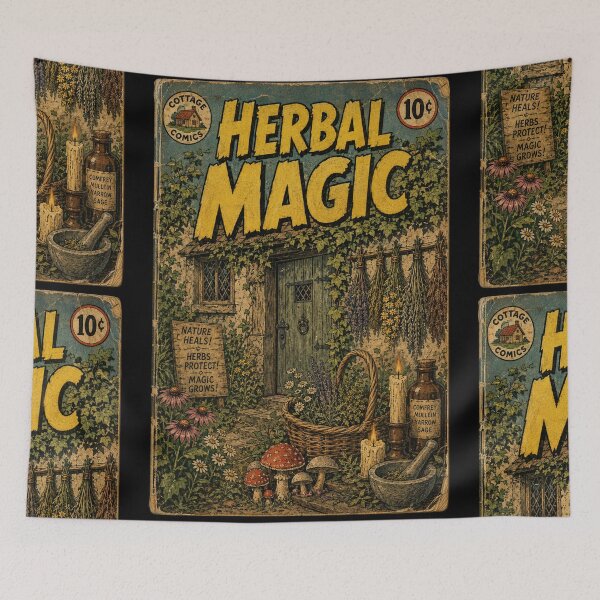 Item preview, Witchy Cottagecore Herb Garden designed and sold by bapupa.