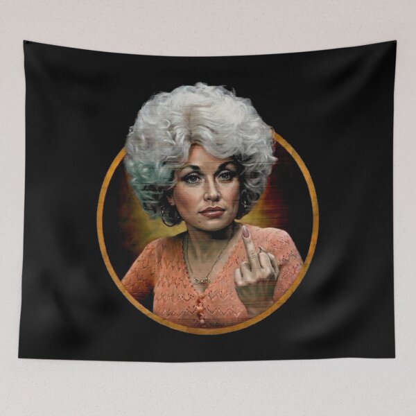 Item preview, Dolly Parton Middle Finger VINTAGE designed and sold by HitohitoMani.