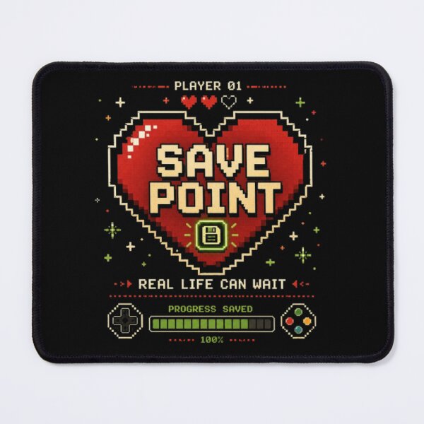 Item preview, Save Point Real Life Can Wait Retro Gaming Pixel Art Gamer Design designed and sold by TulipsArtDesigns .