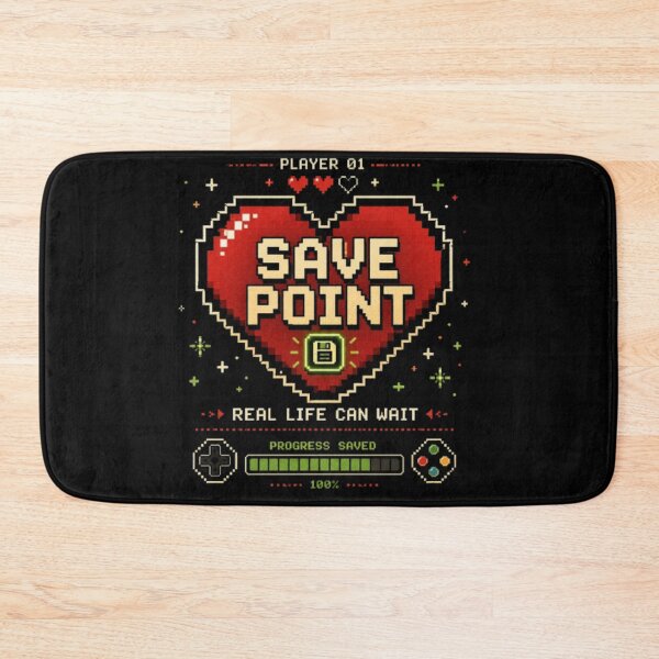 Item preview, Save Point Real Life Can Wait Retro Gaming Pixel Art Gamer Design designed and sold by TulipsArtDesigns .