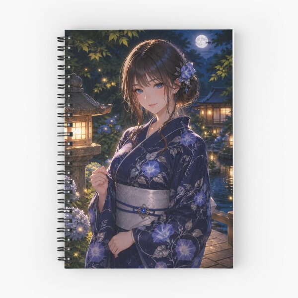 Item preview, Moonlight Yukata — Blue-Eyed Beauty in the Garden designed and sold by SEIMEI2025.
