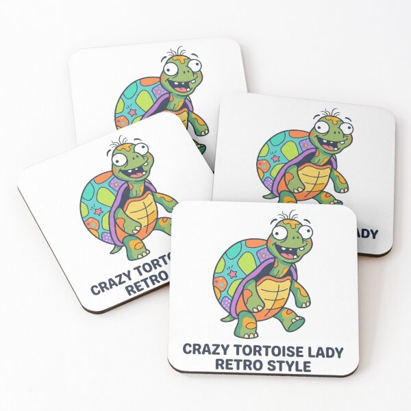 Item preview, Crazy Tortoise Lady Retro Cartoon Cute Reptile Pet Mom Humor designed and sold by raedattia.