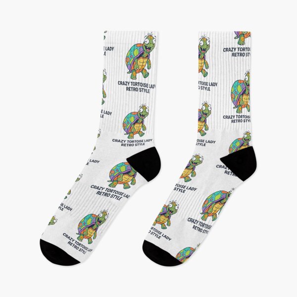 Item preview, Crazy Tortoise Lady Retro Cartoon Cute Reptile Pet Mom Humor designed and sold by raedattia.