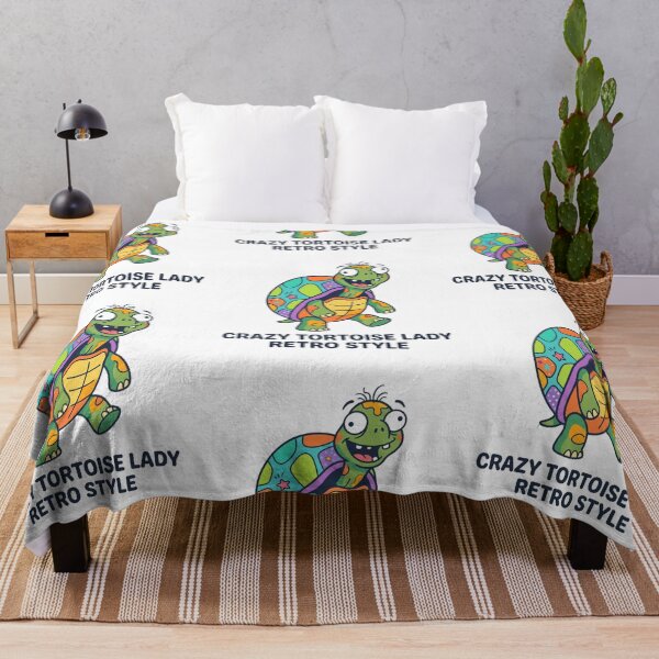 Item preview, Crazy Tortoise Lady Retro Cartoon Cute Reptile Pet Mom Humor designed and sold by raedattia.