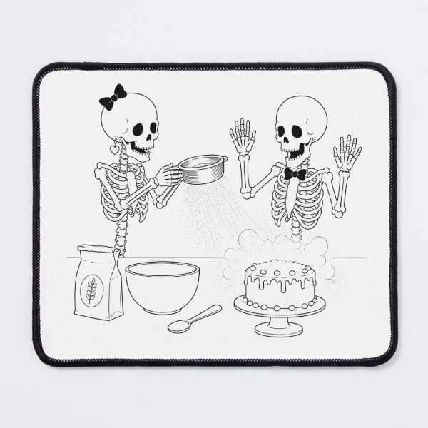 Item preview, Skeleton Couple Baking a Cake Together designed and sold by Qenlo.