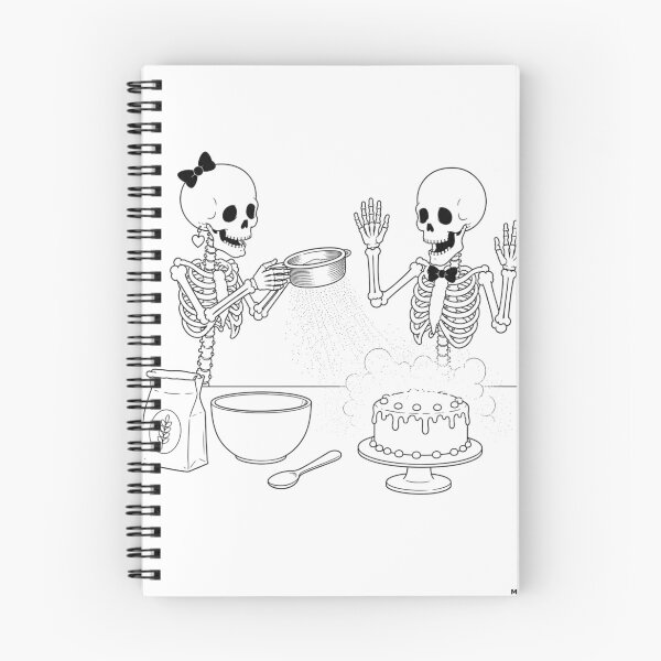 Item preview, Skeleton Couple Baking a Cake Together designed and sold by Qenlo.