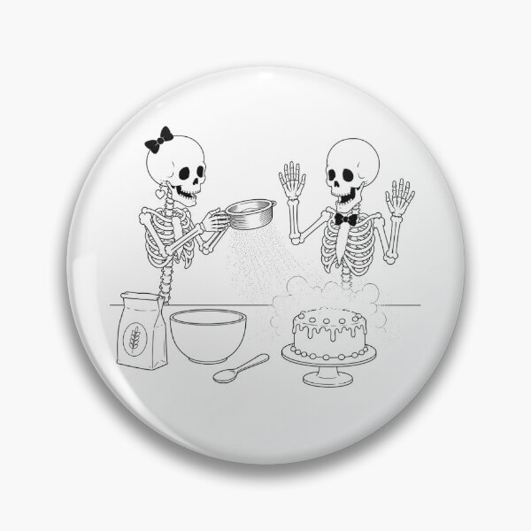 Item preview, Skeleton Couple Baking a Cake Together designed and sold by Qenlo.
