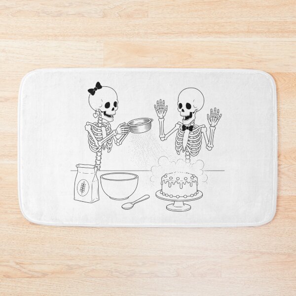 Item preview, Skeleton Couple Baking a Cake Together designed and sold by Qenlo.