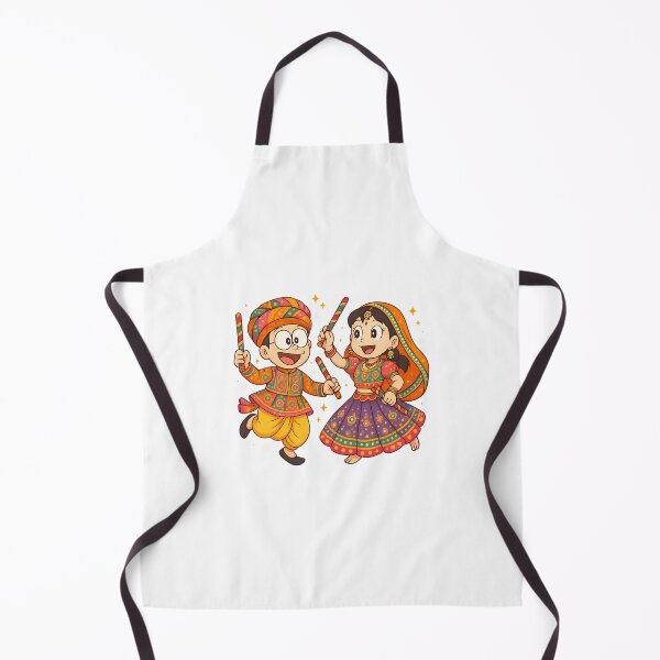 Item preview, Nobita Shizuka Playing Garba Navratri Cartoon Design designed and sold by keener-kizziex.