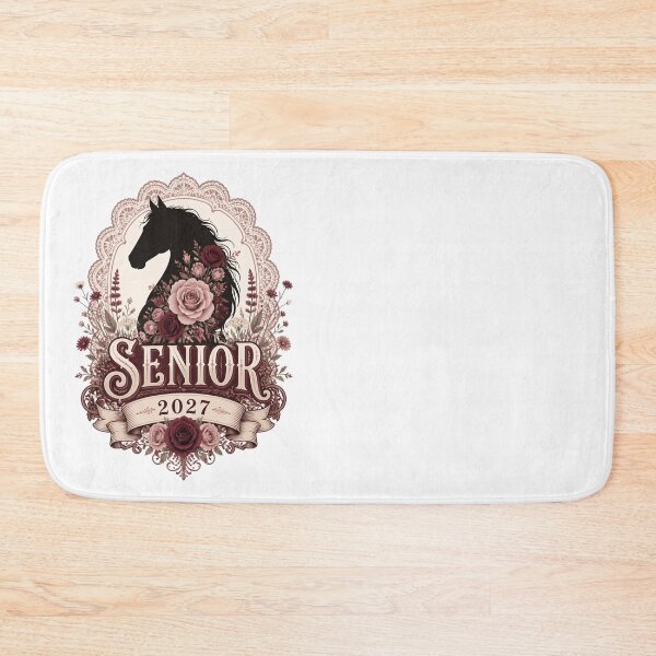 Item preview, Senior 2027 Horse Silhouette Rose Graduation Design designed and sold by CalmDownZone ⭐️⭐️⭐️⭐️⭐️.