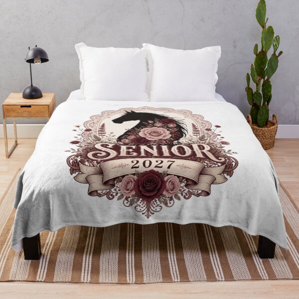 Item preview, Senior 2027 Horse Silhouette Rose Graduation Design designed and sold by CalmDownZone ⭐️⭐️⭐️⭐️⭐️.