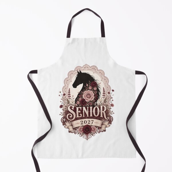 Item preview, Senior 2027 Horse Silhouette Rose Graduation Design designed and sold by CalmDownZone ⭐️⭐️⭐️⭐️⭐️.