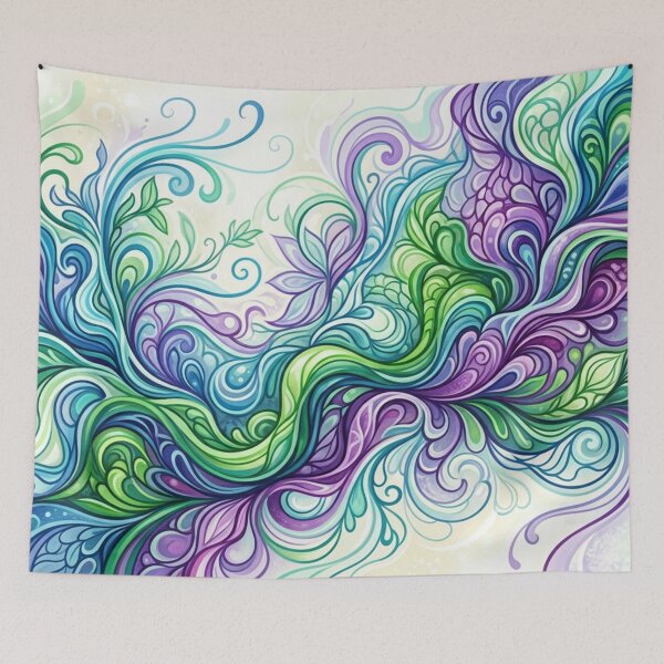 Item preview, Swirling fantasy shapes in color designed and sold by Sigtrix.
