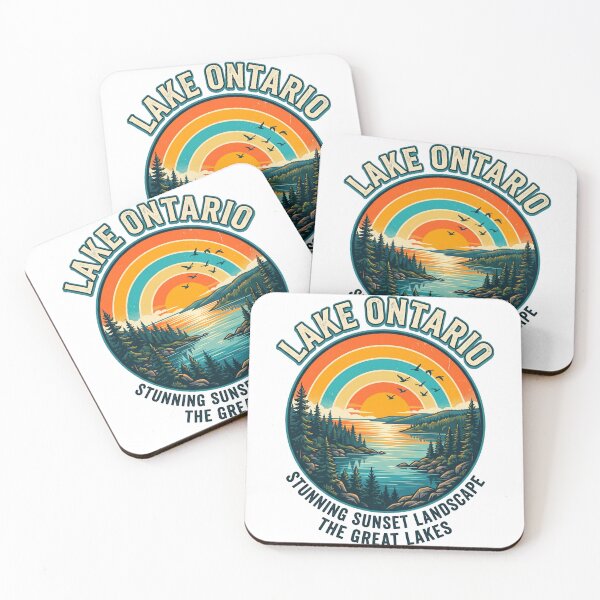 Item preview, Lake Ontario Retro Sunset Nature Lover Travel Design designed and sold by Meadowmood.