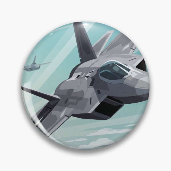 Artikelvorschau, Illustration der F-22 Raptor im Kurvenflug entworfen und verkauft von Airpower Art.
