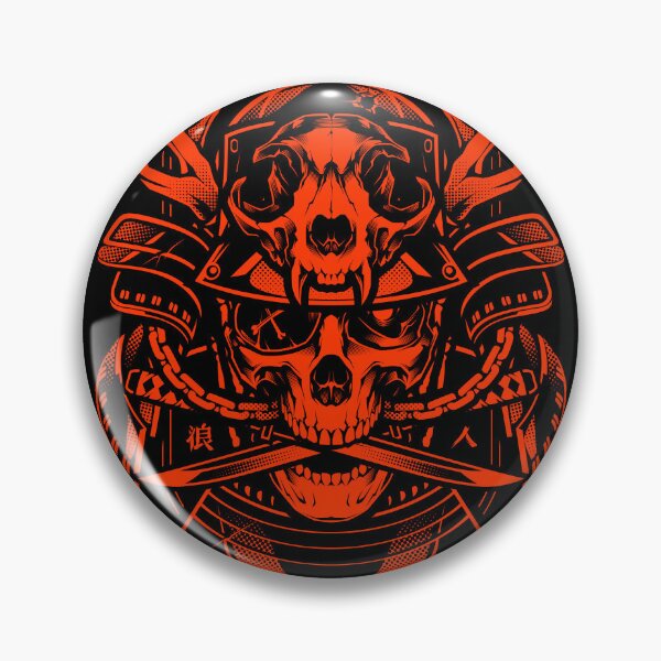 Item preview, Red Samurai Skull designed and sold by Blackout  Brother.
