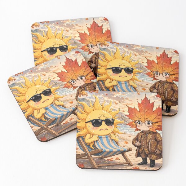 Item preview, Sun Meets Autumn Leaf on Fall Beach designed and sold by m-y-A-I-A-R-T-.