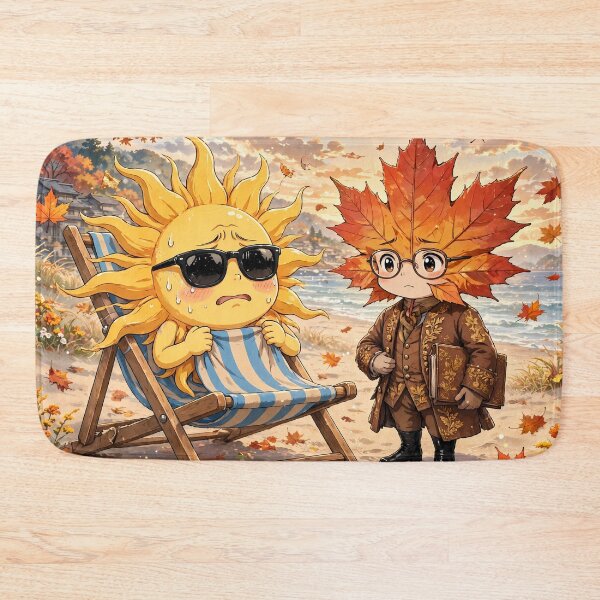 Item preview, Sun Meets Autumn Leaf on Fall Beach designed and sold by m-y-A-I-A-R-T-.