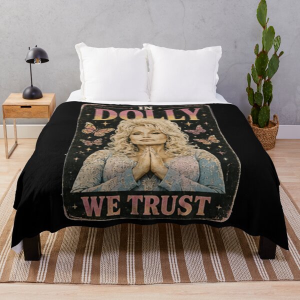 Item preview, In Dolly We Trust Retro Vintage Butterfly and Praying Hands Poster designed and sold by HitohitoMani.