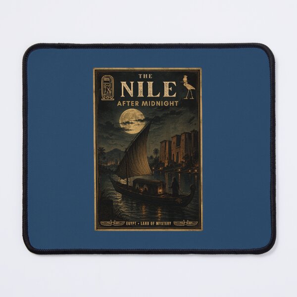 Item preview, The Nile After Midnight – Vintage Egyptian Halloween Poster designed and sold by KaBaRen.