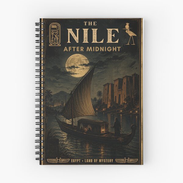 Artikelvorschau, Der Nil nach Mitternacht – Vintage-Halloween-Poster aus Ägypten entworfen und verkauft von KaBaRen.