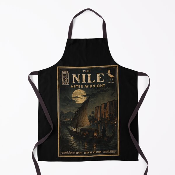 Item preview, The Nile After Midnight – Vintage Egyptian Halloween Poster designed and sold by KaBaRen.