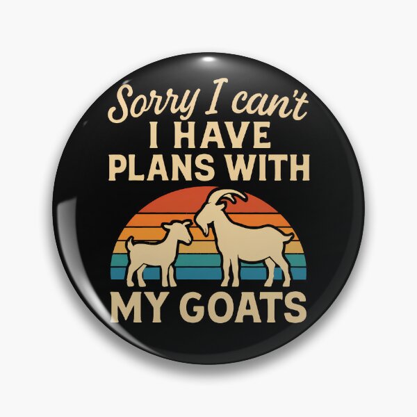 Item preview, Sorry I Cant I Have Plans With My Goats Funny Goat Farmer Retro Sunset designed and sold by Photo-Sphere101.