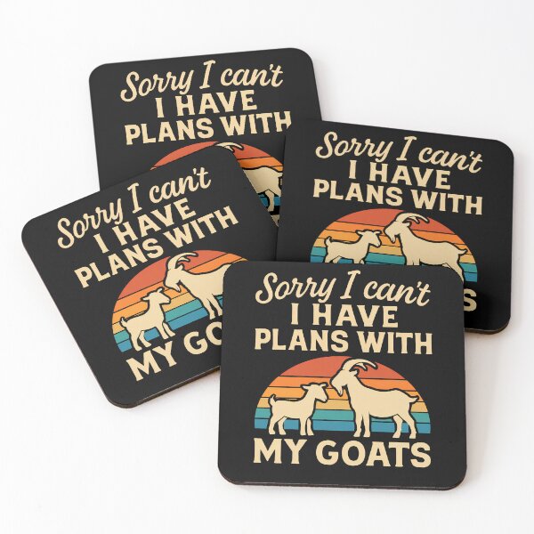 Item preview, Sorry I Cant I Have Plans With My Goats Funny Goat Farmer Retro Sunset designed and sold by Photo-Sphere101.