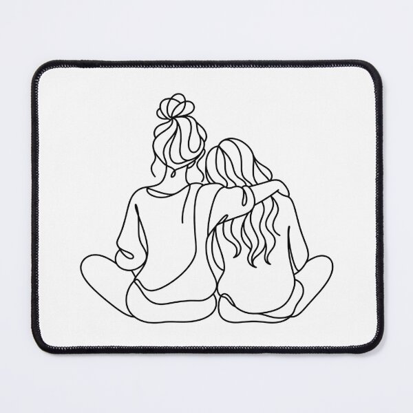 Item preview, Best Friends Minimal Line Art designed and sold by LineArtDrawing.