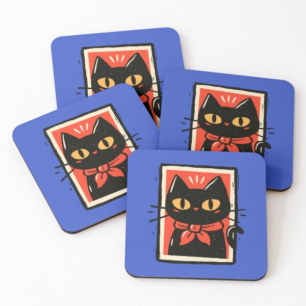 Item preview, Le cat Francais Retro Pop Art Black Cat Cute Vintage Matchbox cute cat in french style designed and sold by Catophile.