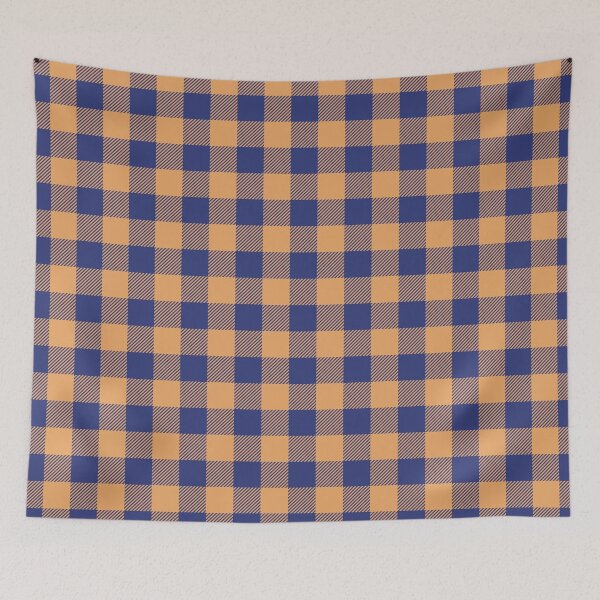 Item preview, Navy and Yellow Gingham Pattern designed and sold by The Innocent Ghost Project.