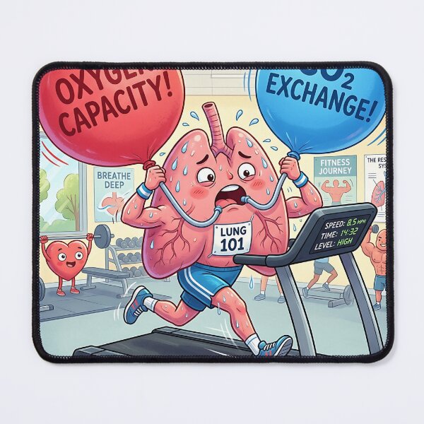 Item preview, Lungs Running Treadmill Cardio Fitness Biology Meme designed and sold by Michaelragheb.