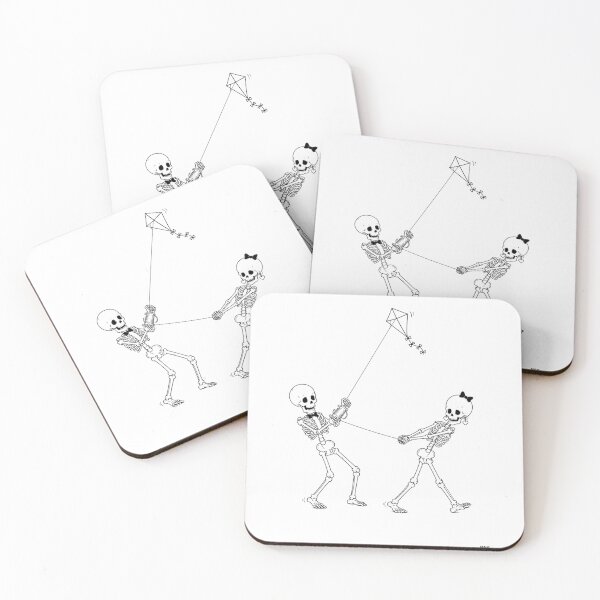 Item preview, Skeleton Couple Flying a Kite Together designed and sold by Qenlo.
