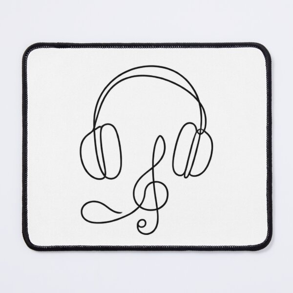 Item preview, Headphones Music Minimal Line Art designed and sold by LineArtDrawing.