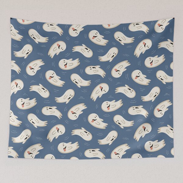 Item preview, Silly Flying Ghosts Seamless Pattern designed and sold by OKartashova.
