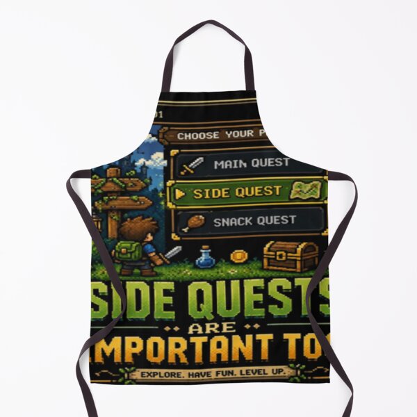 Item preview, Side Quests Are Important Too Funny RPG Gaming Pixel Art Gamer Design Design designed and sold by TulipsArtDesigns .