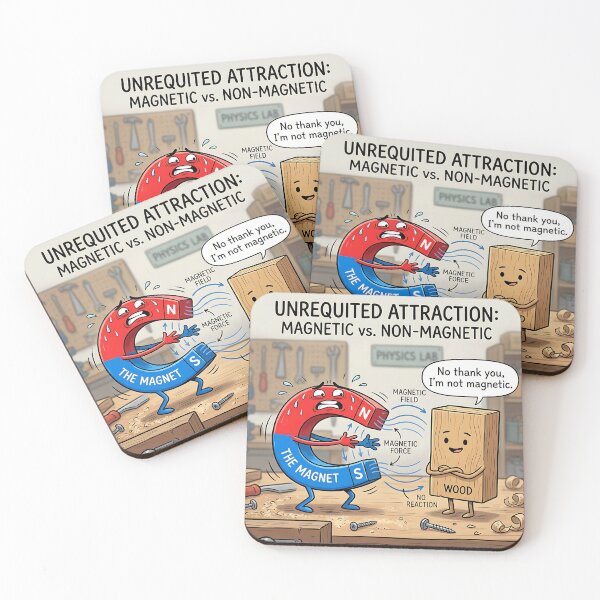 Item preview, Unrequited Attraction Magnet vs Wood Physics Humor designed and sold by Michaelragheb.