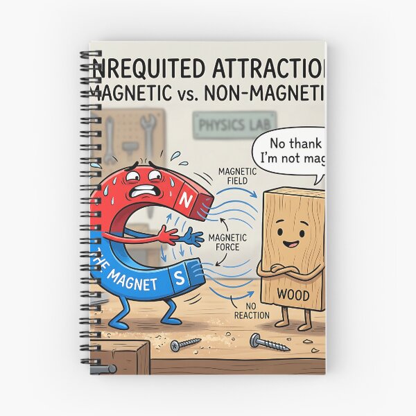 Item preview, Unrequited Attraction Magnet vs Wood Physics Humor designed and sold by Michaelragheb.