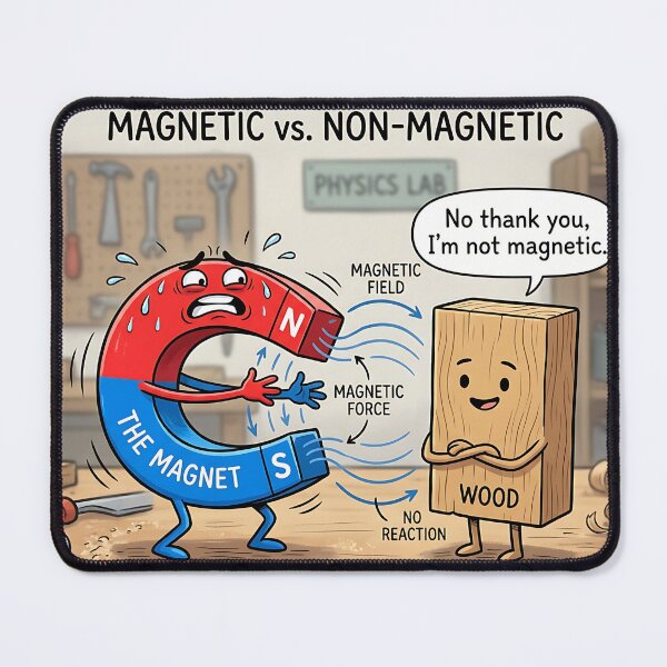 Item preview, Unrequited Attraction Magnet vs Wood Physics Humor designed and sold by Michaelragheb.