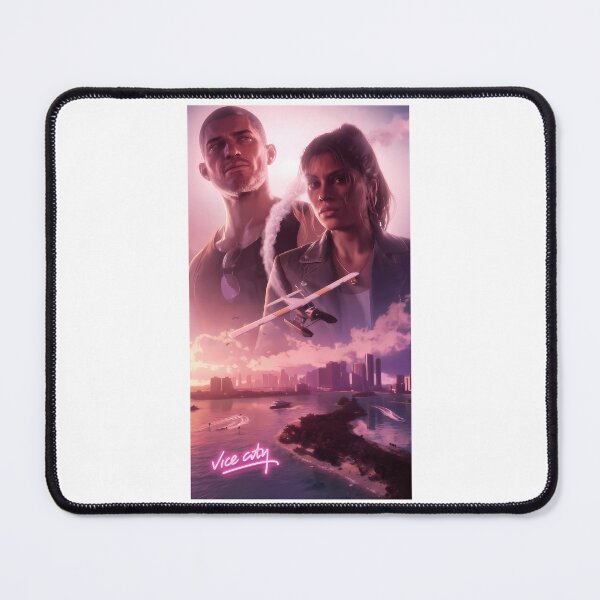 Item preview, Neon Coastal Duo - Tropical City Sunset Seaplane Illustration designed and sold by santa-mariadan.