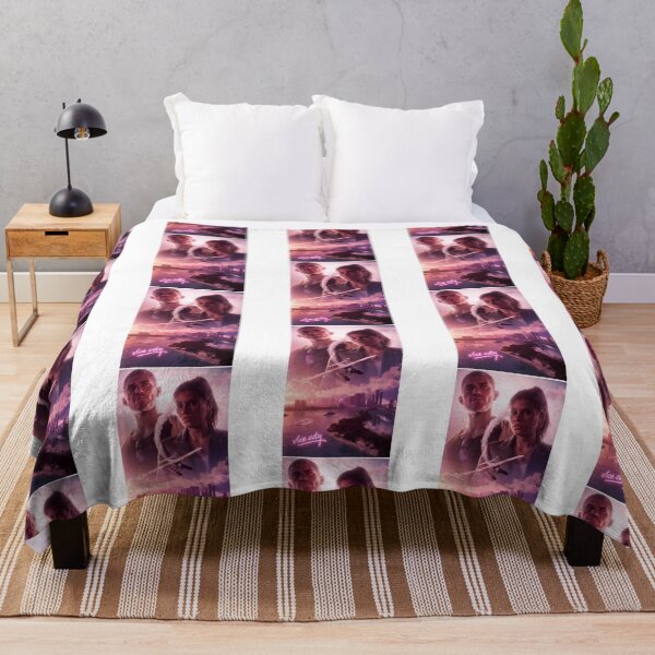 Artikelvorschau, Neon Coastal Duo – Illustration eines Wasserflugzeugs bei Sonnenuntergang in einer tropischen Stadt entworfen und verkauft von santa-mariadan.