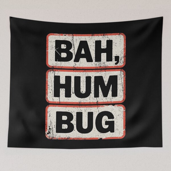 Item preview, Bah Humbug Funny Anti Christmas Vintage Stamp Graphic designed and sold by QSoShop.