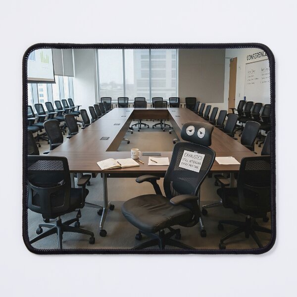 Item preview, Exhausted Office Chair Attending Every Meeting Humor designed and sold by Michaelragheb.