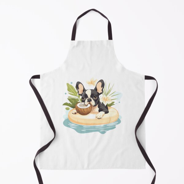 Item preview, French Bulldog On Vacation - Tropical Summer Dog Illustration designed and sold by anasof-iaappe.