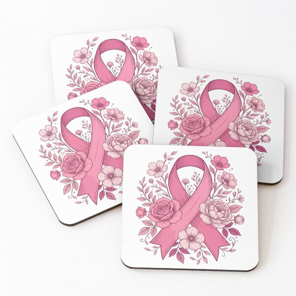 Item preview, Breast Cancer Awareness Pink Ribbon Floral Botanical Design designed and sold by Meadowmood.