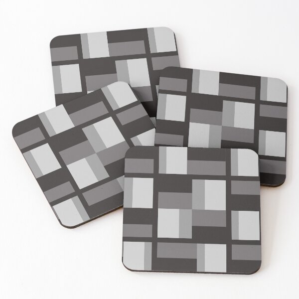 Item preview, Monochrome Geometric Grid Block Pattern designed and sold by PoeticRecipeST.